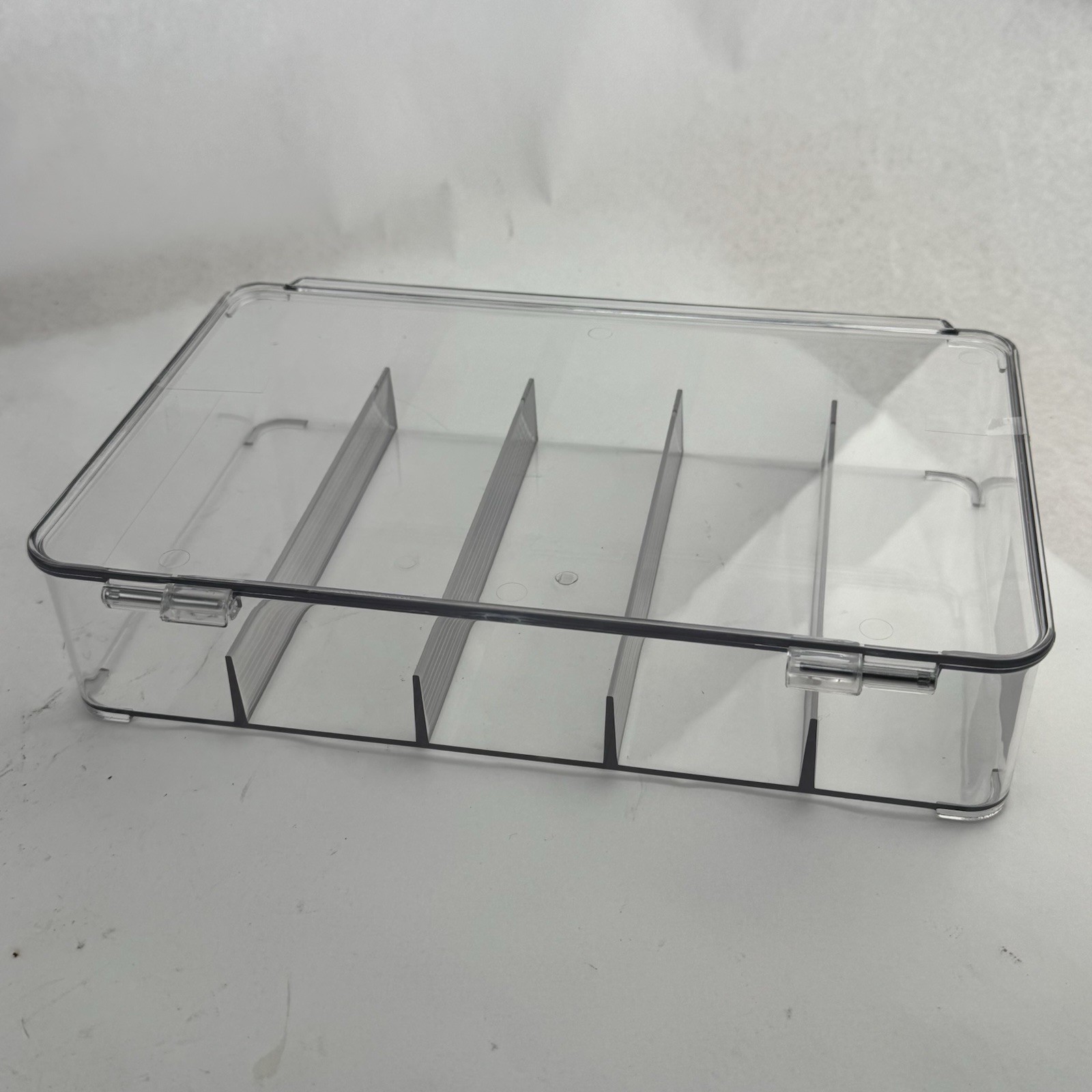 First Aid Storage Box Clear Acrylic Organizer Pet Medicine Bin Kit Case with Lid