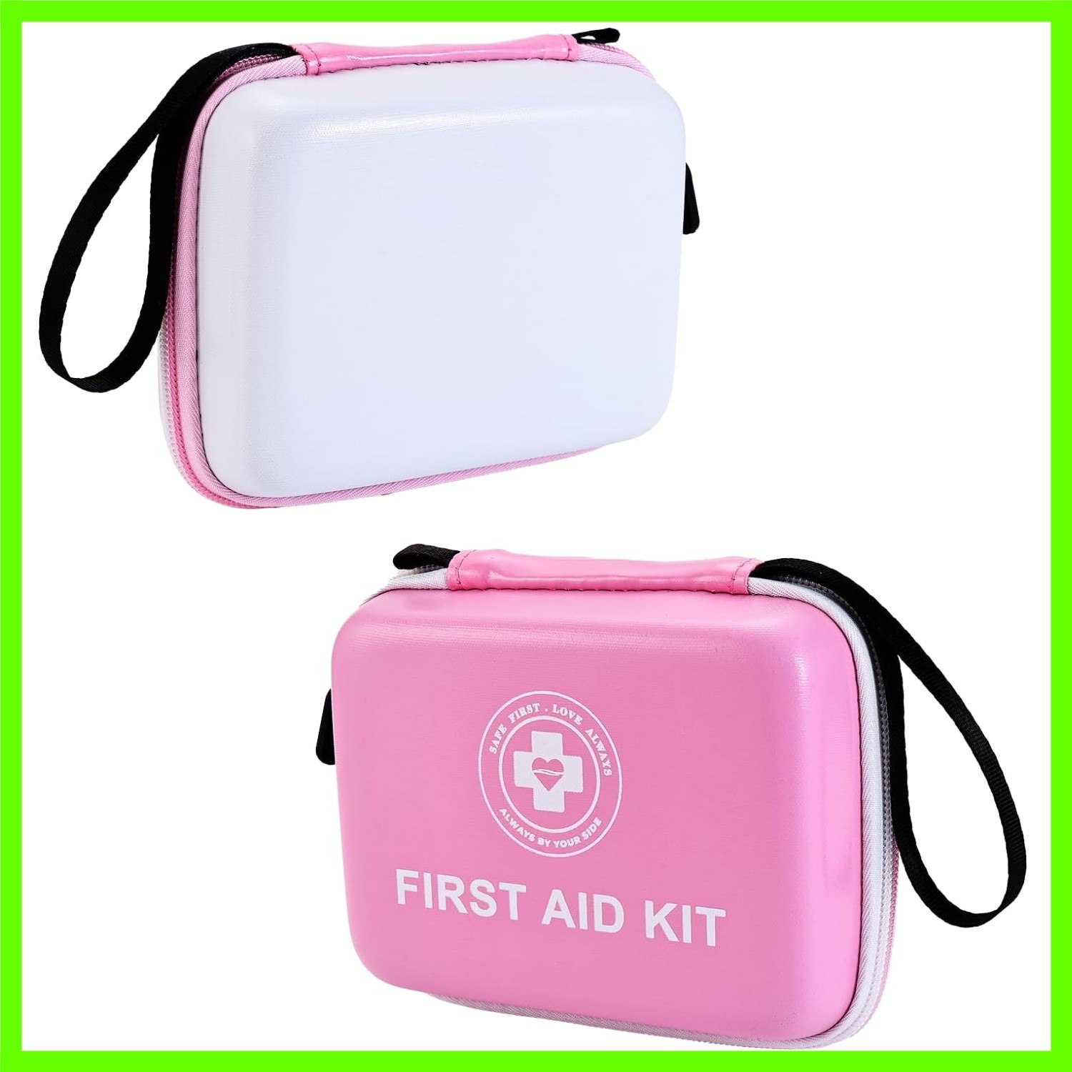 Small First Aid Kit – 165 Piece Dual-Color Emergency Medical Kit with Hard Sh…