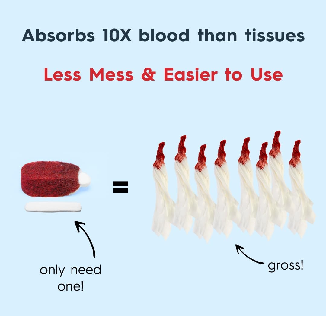 Nampons Kids Nosebleed Stoppers – 12 Easy to Use Nose Bleed Stopper Plugs Kit fo