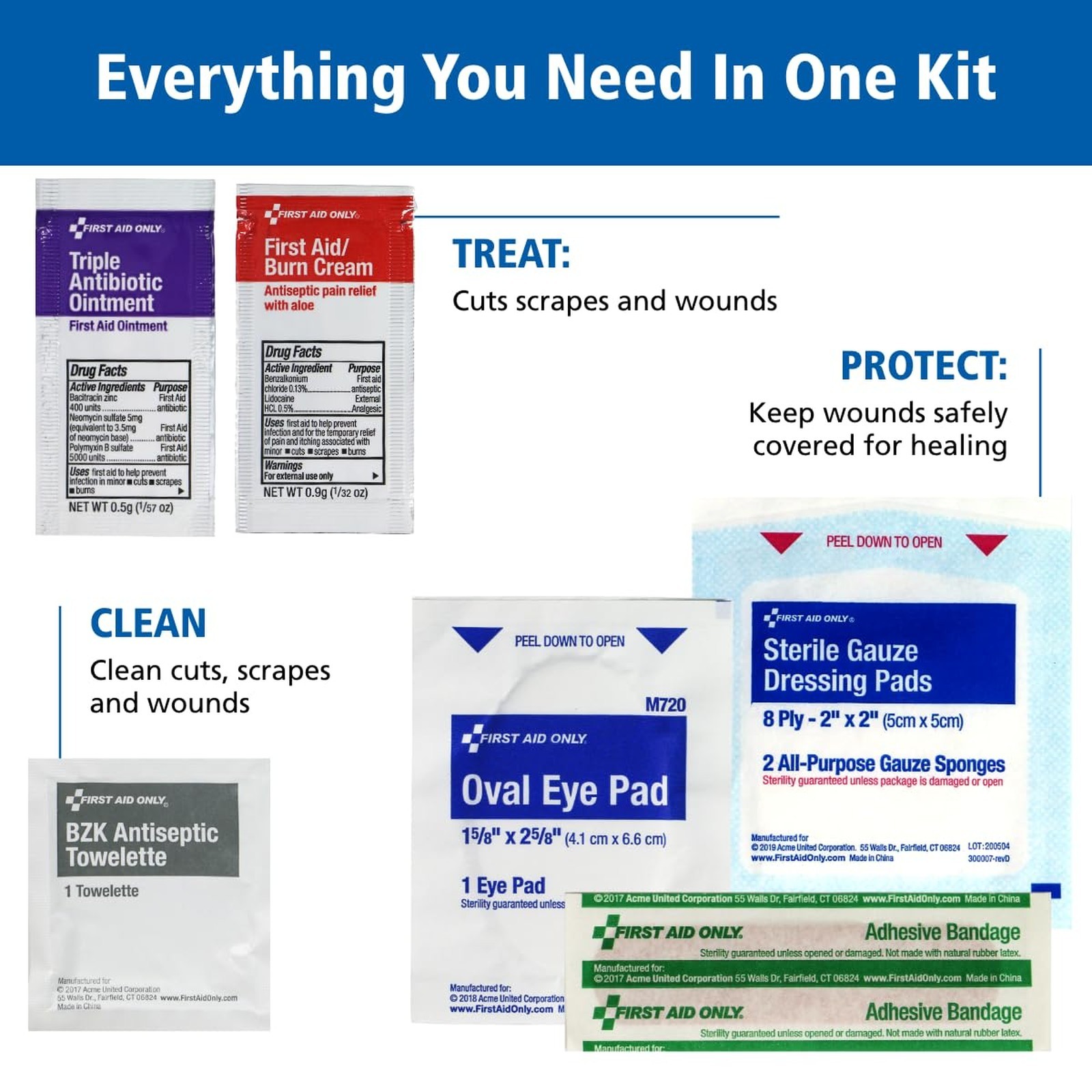 First Aid Kit OSHA Compliant All-Purpose 50 Person 260 Pieces for Home Car