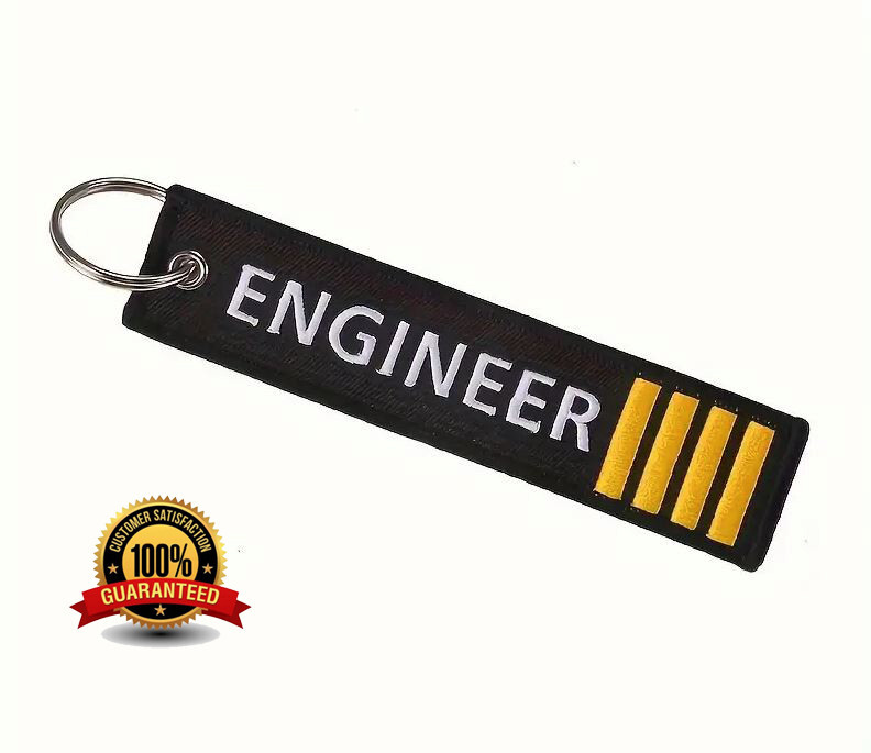 Engineer EMBROIDERED 2 SIDED Baggage Tag_Keychain, Attache, Laptop, Luggage