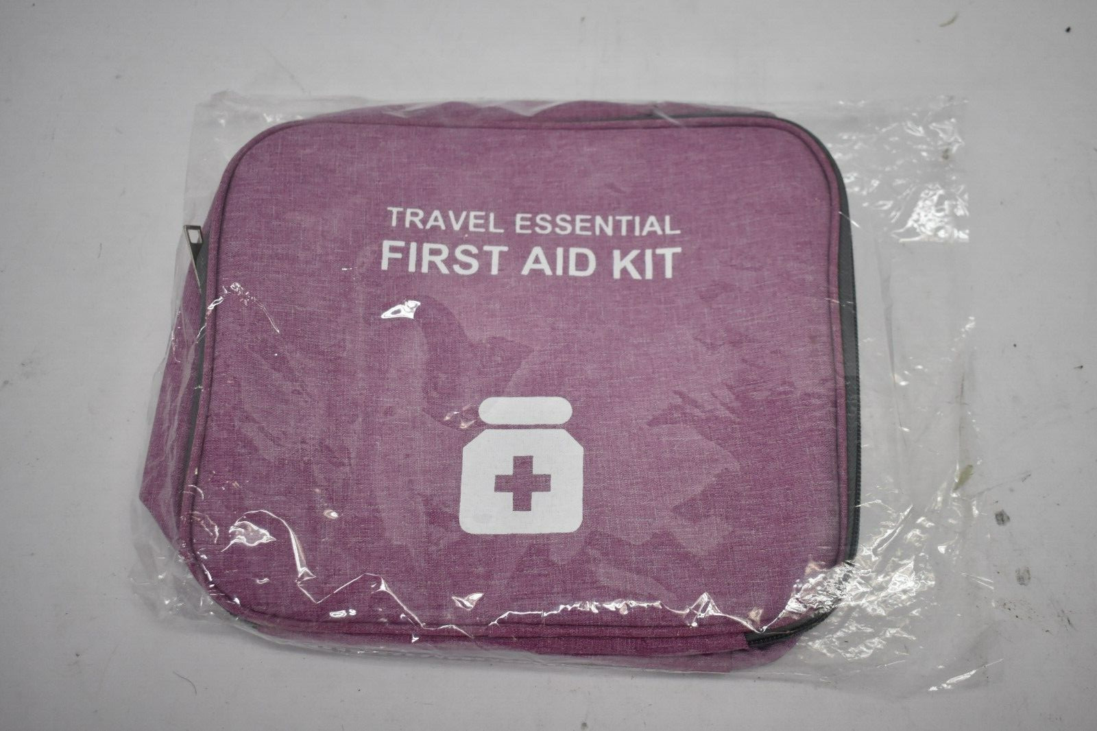 Lot of 2 Travel Essential First Aid Kit Bags Pink Storage Pouches Only Zip Close