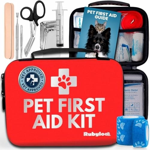 Dog First Aid Kit – Vet Approved Emergency Supplies 1 Essential Kit (53 pieces)
