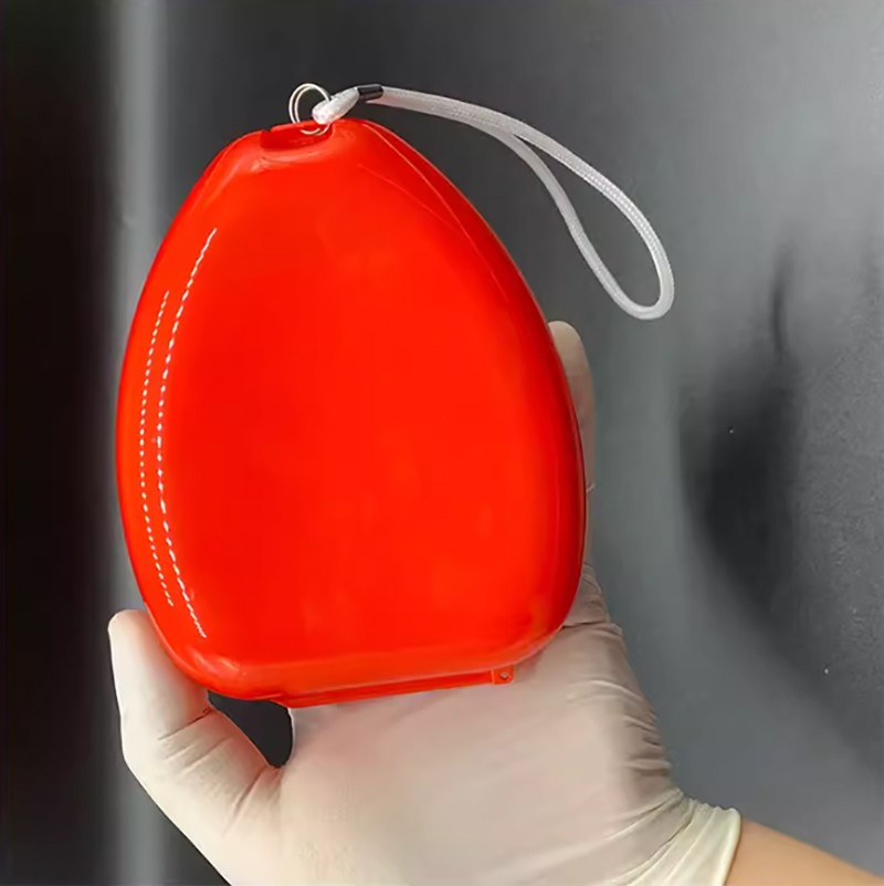 1 Pcs Reuseable Pocket CPR Mask With One-Way Valve Breathing Mask Emergency