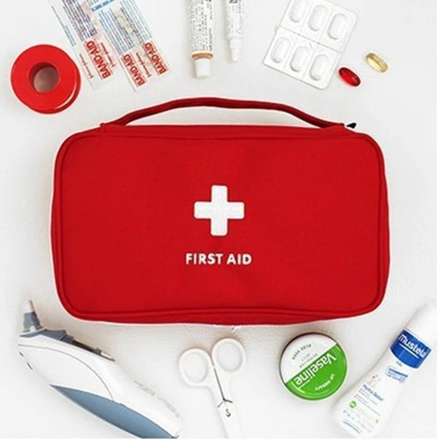Health Medicine First Aid Kit Oxford Cloth Portable Travel Storage Emergency Kit