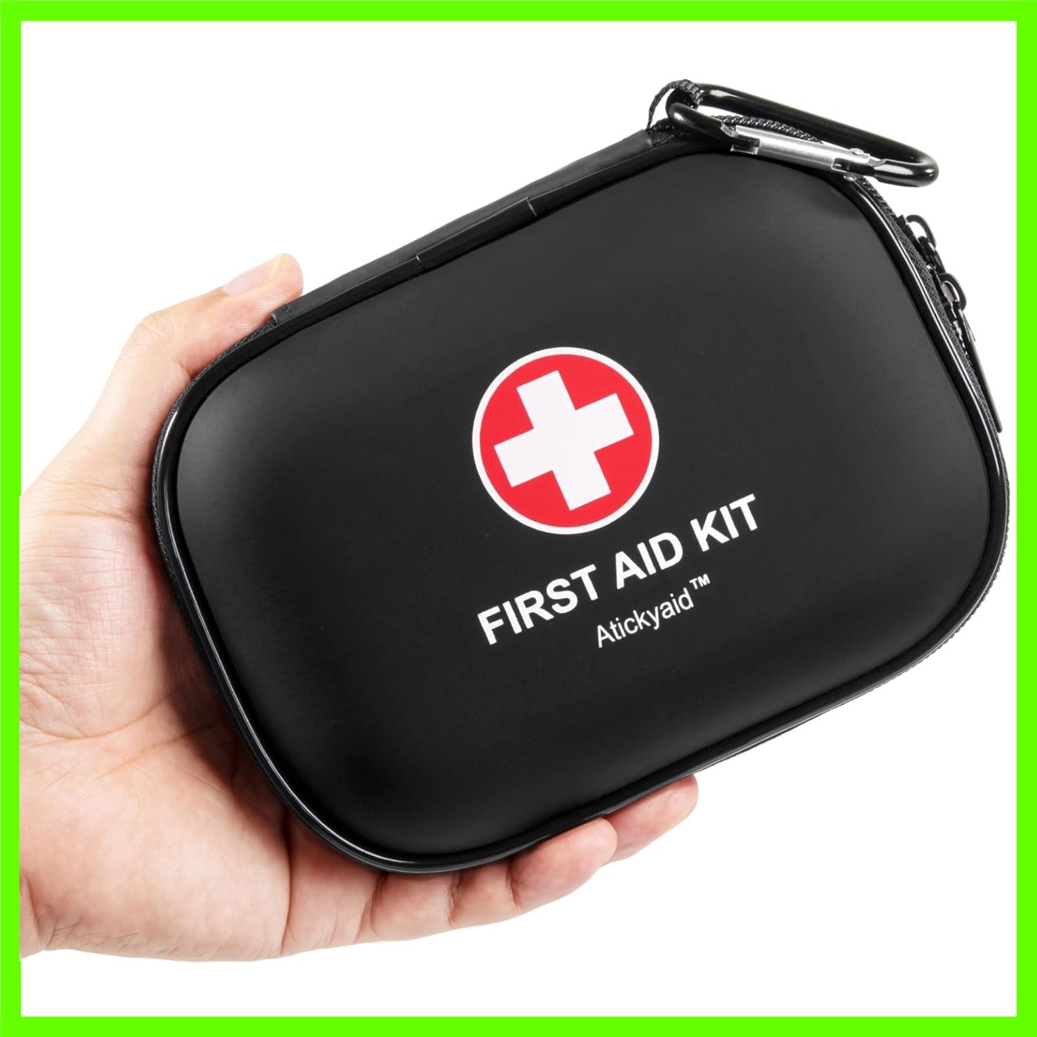 Mini – 120 Piece Small Waterproof Hard Shell Medical Kit for Car, Home, Offic…
