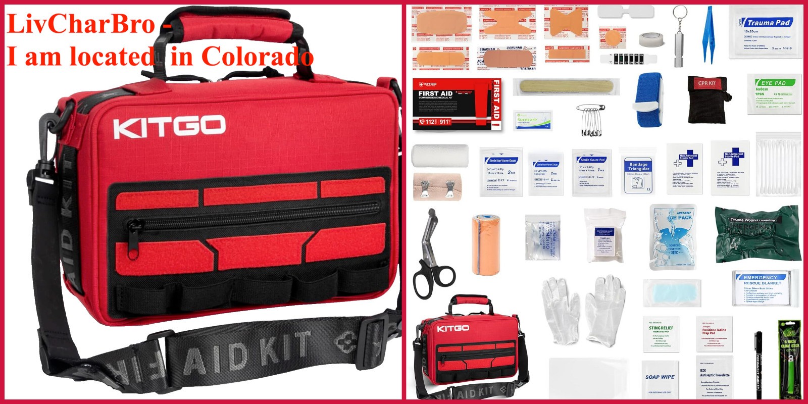KITGO 426 PCS First Aid Survival Kit Molle System Multi-Purpose Emergency