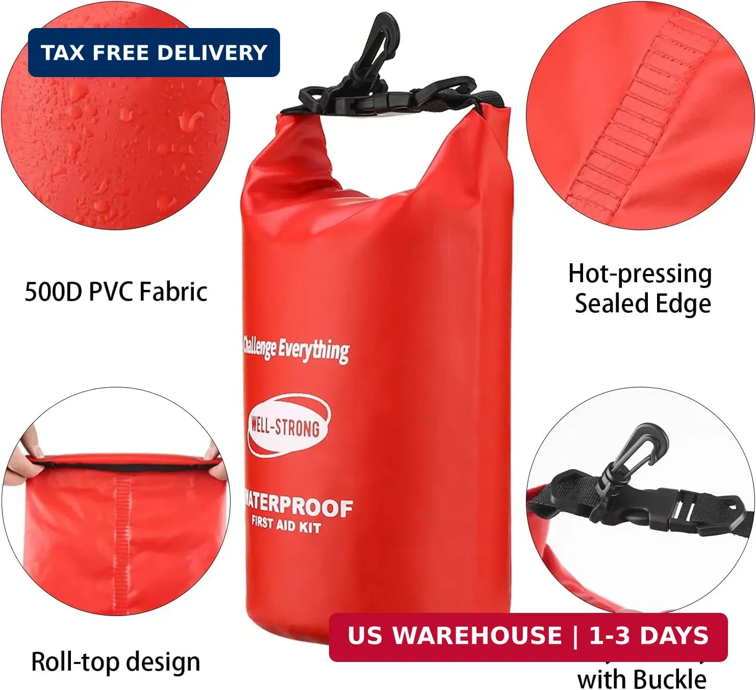 Emergency First Aid Kit for Boating & Marine Safety Waterproof Medical Supplies