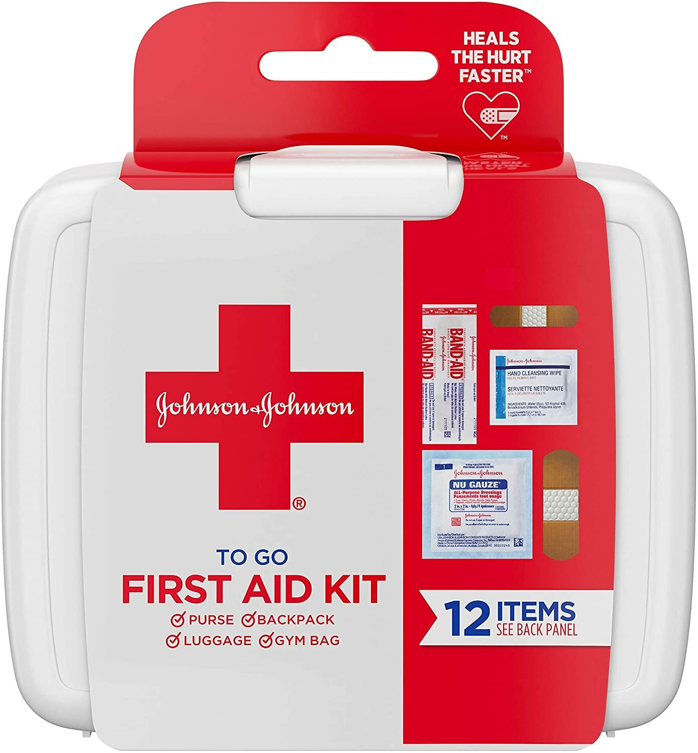 J&J Red Cross Mini First Aid Kit To Go NEW
