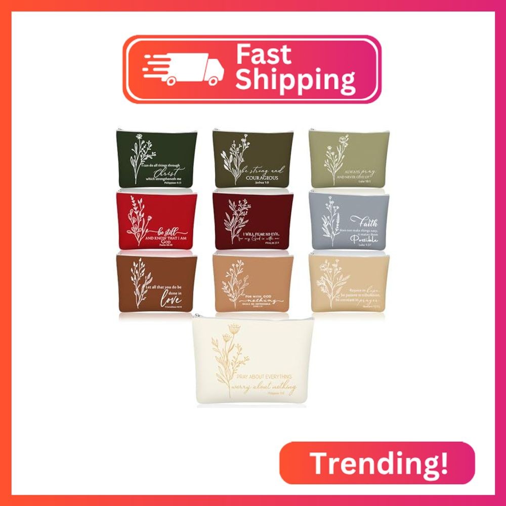 Huhumy 10 Pcs Christian Religious Gifts for Women Bulk, Inspirational Bible Vers