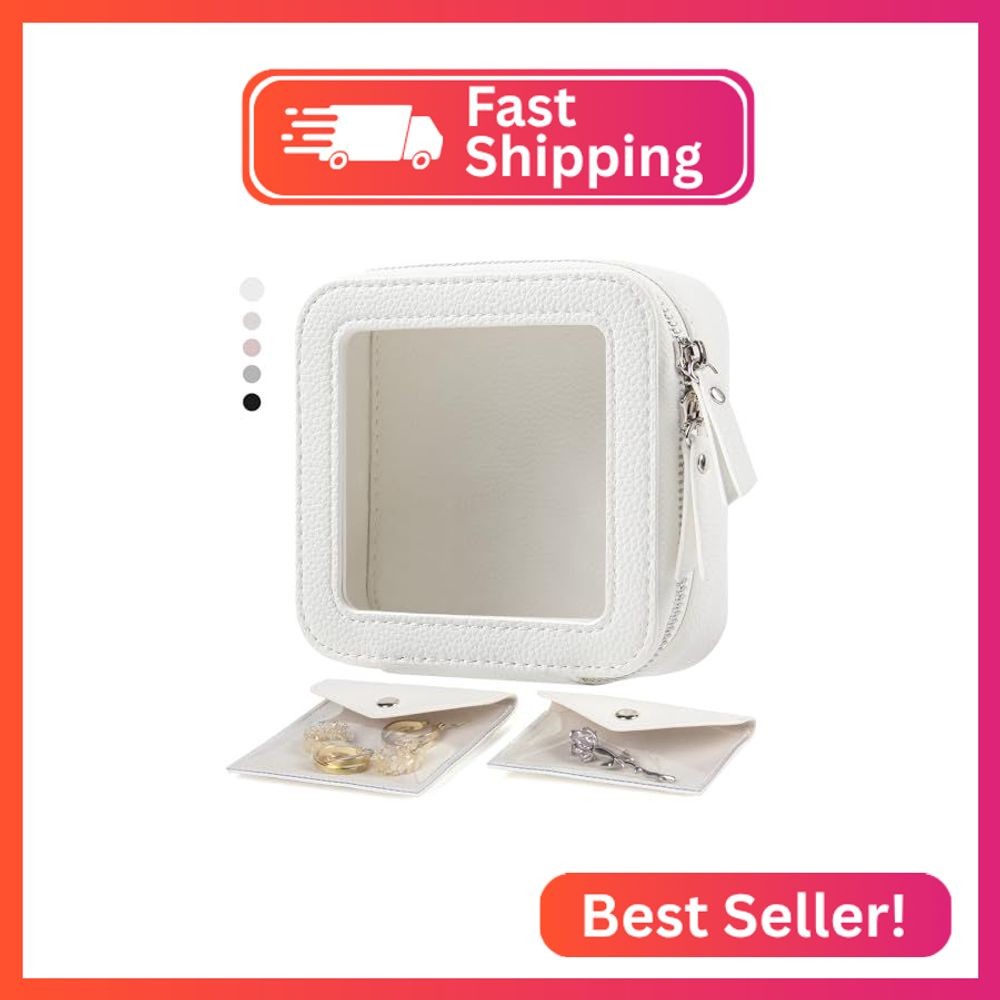 EcoVision Clear Makeup Bag, Travel Cosmetic Accessory Bag, Toiletry Organizer Ba
