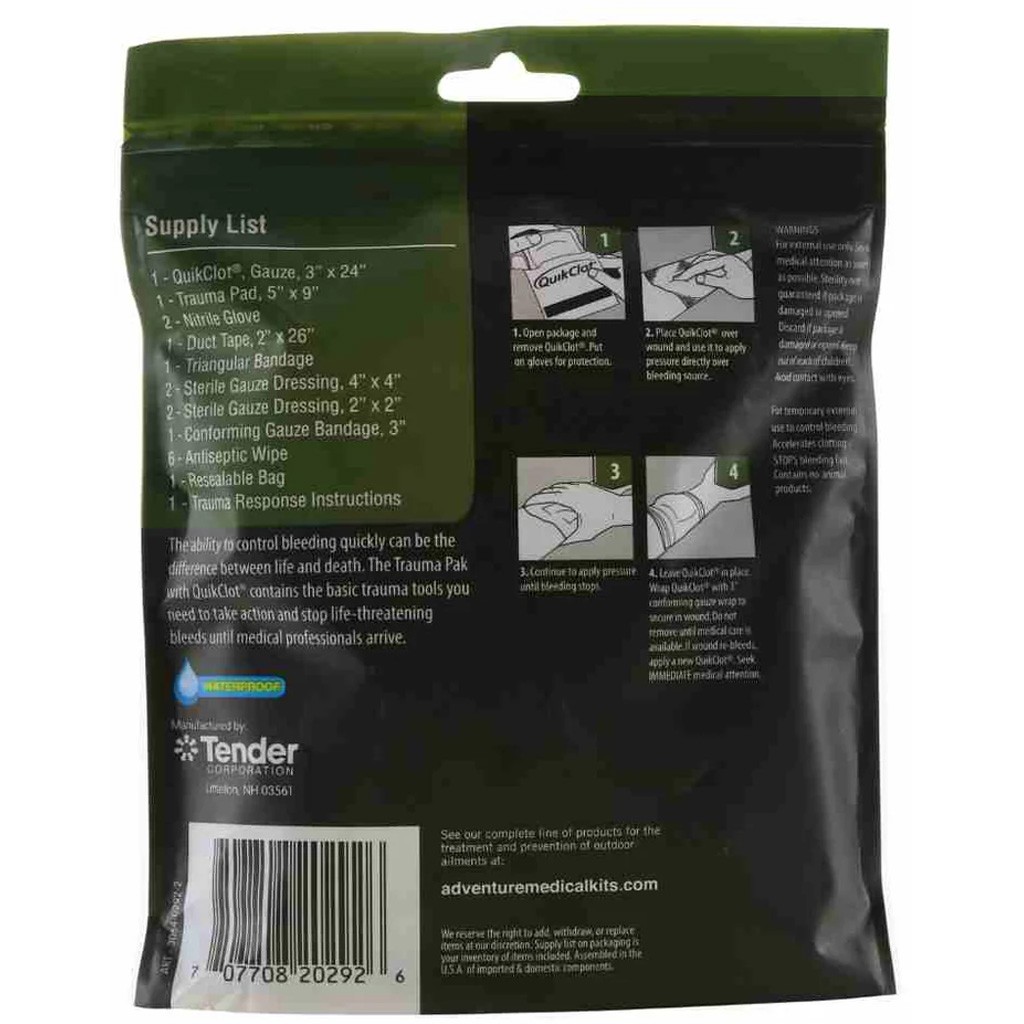 Adventure Trauma Pak First Aid Kit with QuikClot