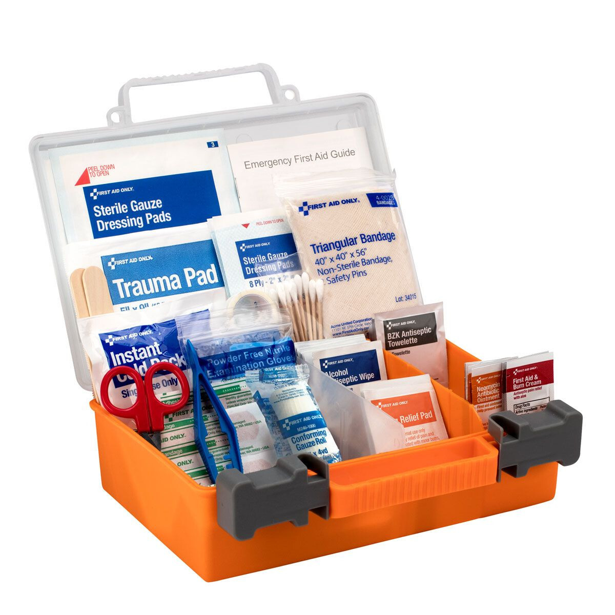 118/Pcs First Aid Kit, Clear Front Cover 118-piece First Aid Bag, 25 persons