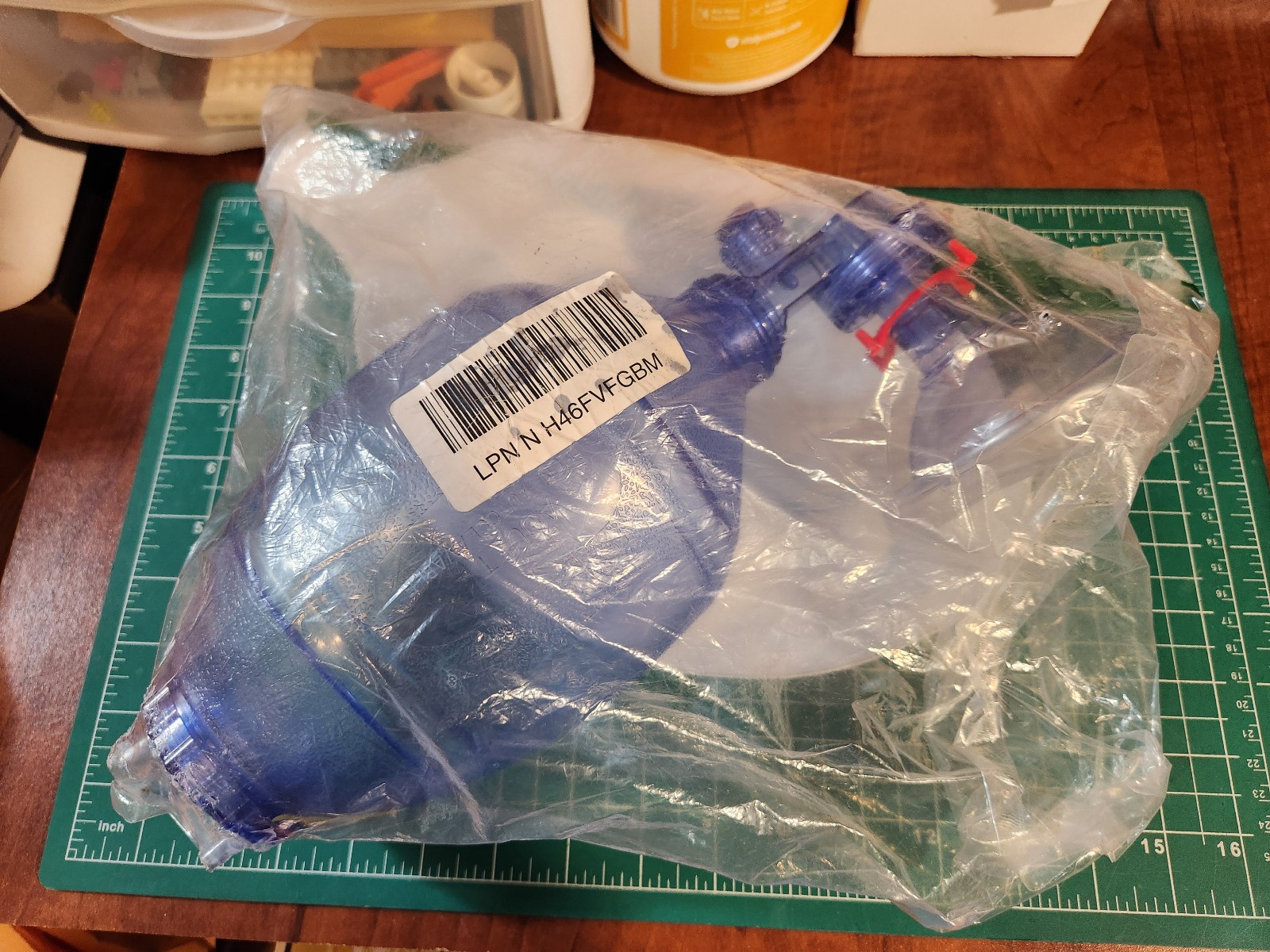 PVC Manual Resuscitator with Reservoir Bag Oxygen Tube CPR First Aid Kit Tool