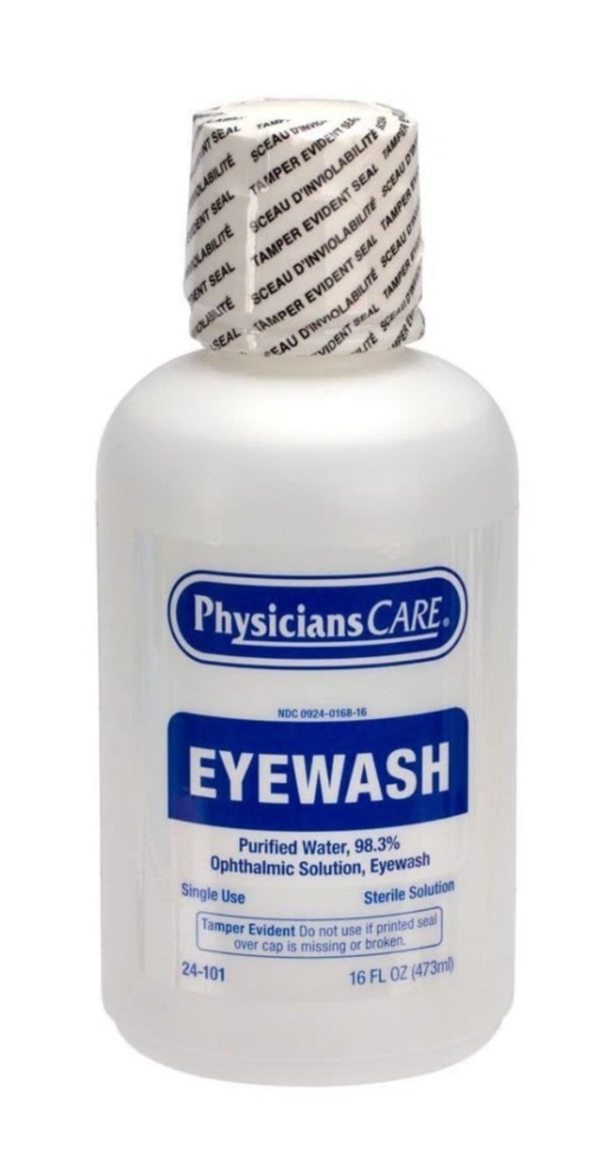 PhysiciansCare Eye Wash Solution, Sterile Isotonic Buffered 16 Ounce, Clear
