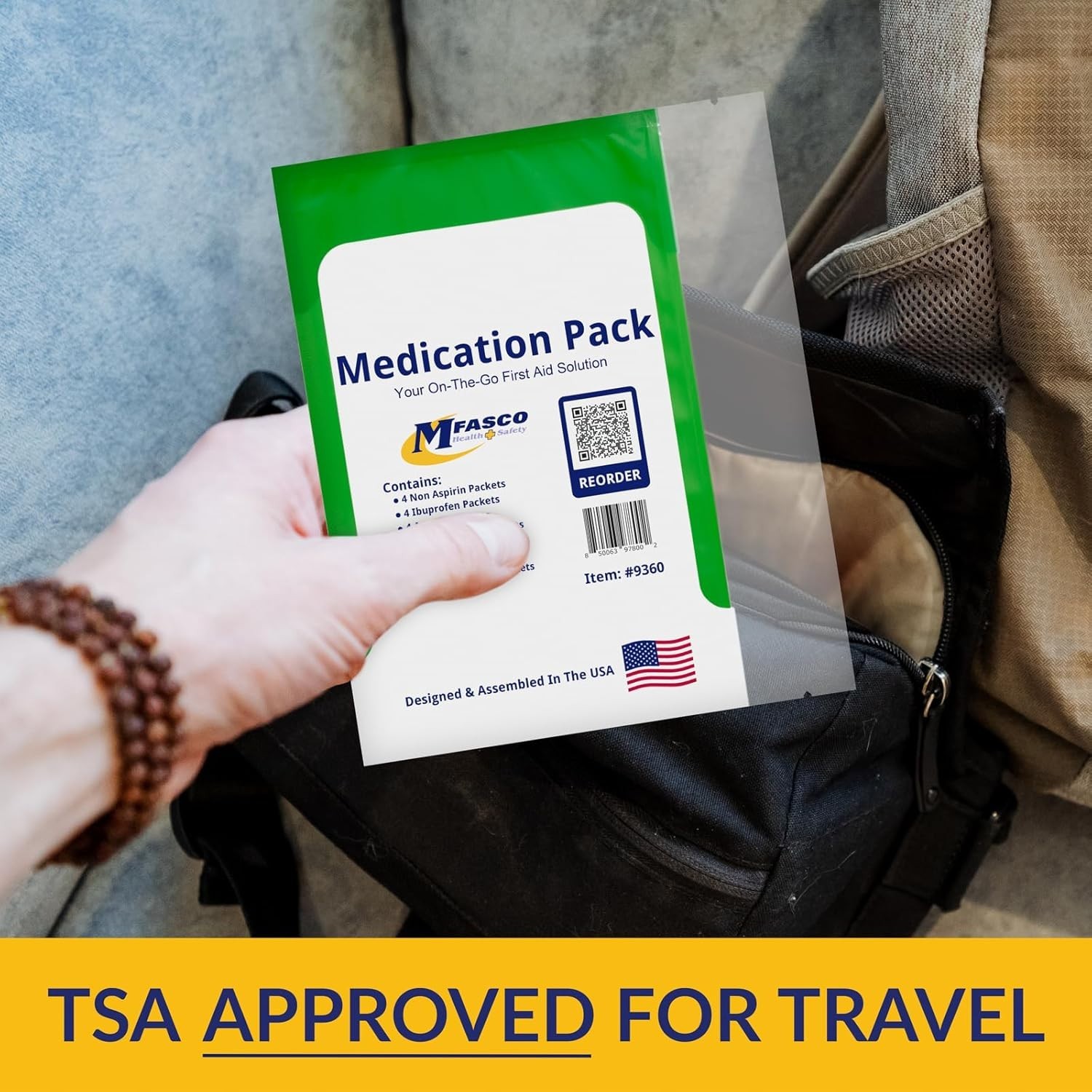 Compact First Aid Kit Refill for Travel – Includes Essential OTC Medications