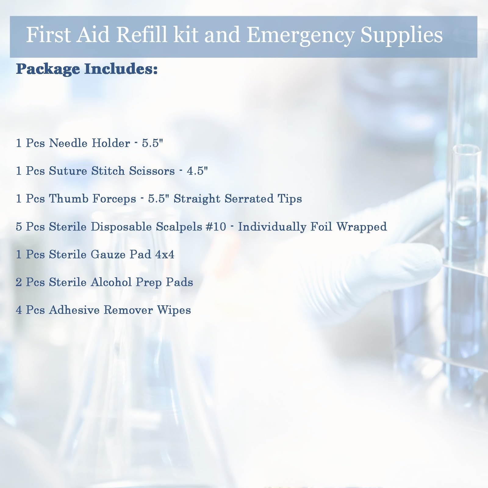 15 Pc Mini First Aid Instrument Kit – Trauma Survival Supplies, Minor Injurie…