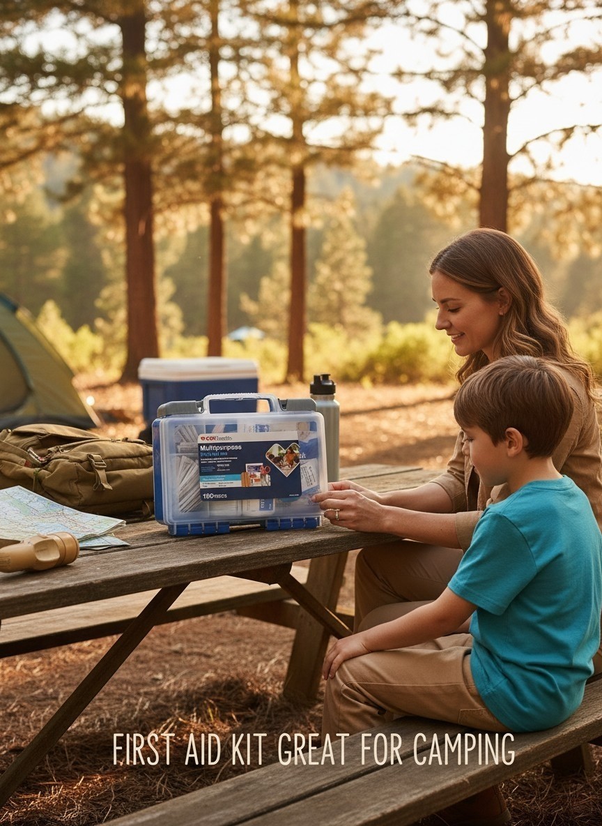 First Aid Kit -Camping, Home Office,Multi-Purpose 160 Pieces for Common Injuries