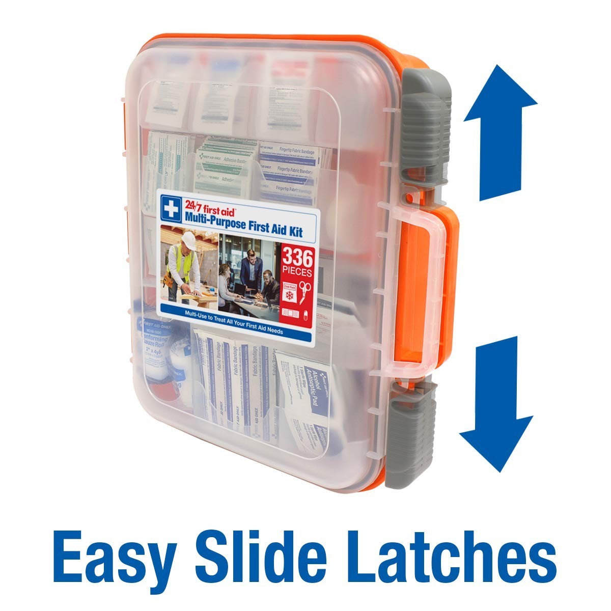 All-Purpose 100-Person Emergency First Aid Kit – OSHA Compliant, 336 Pieces, Pla