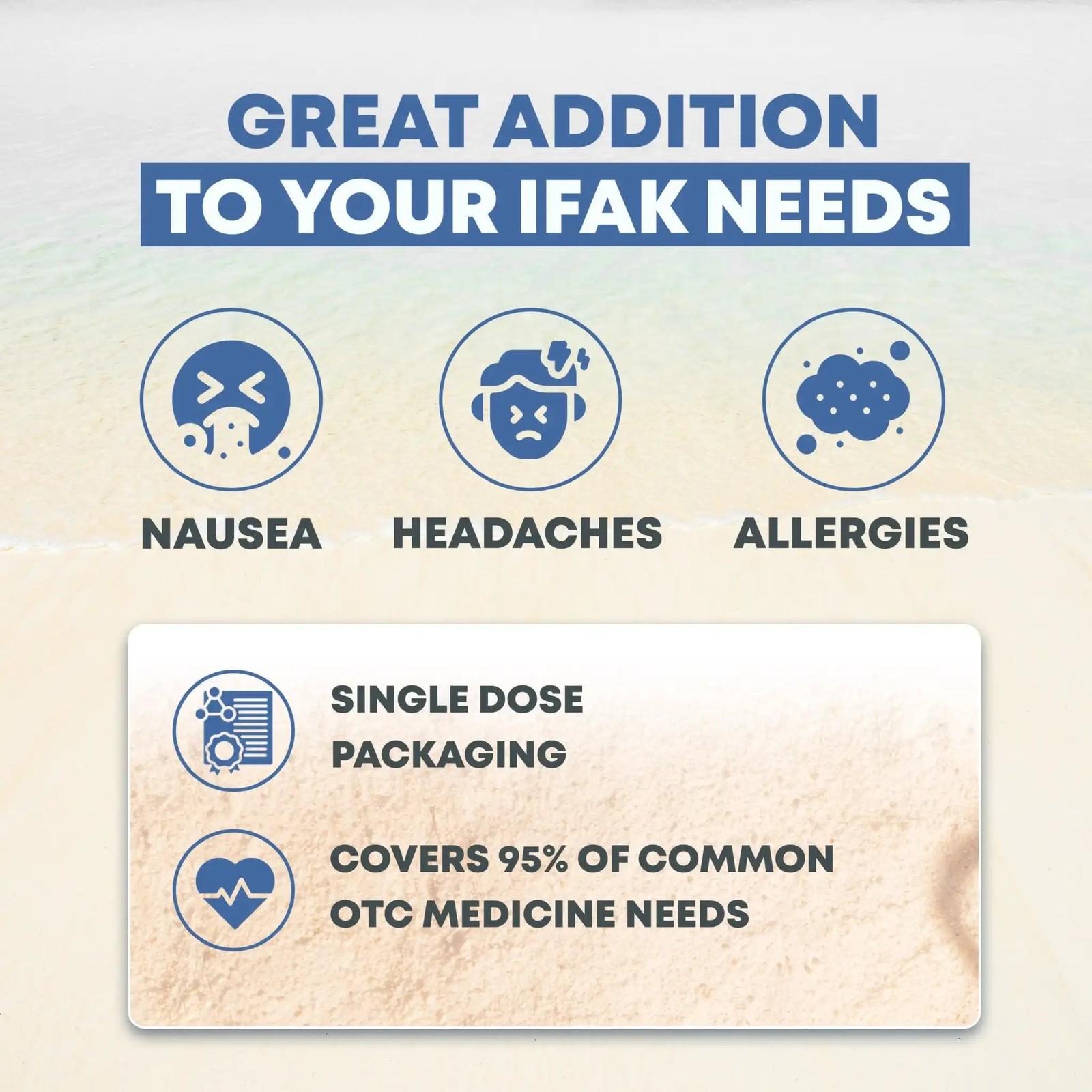 Cruise Essentials Travel First-aid Refill-Kit Deluxe IFAK Designed For Cruisers