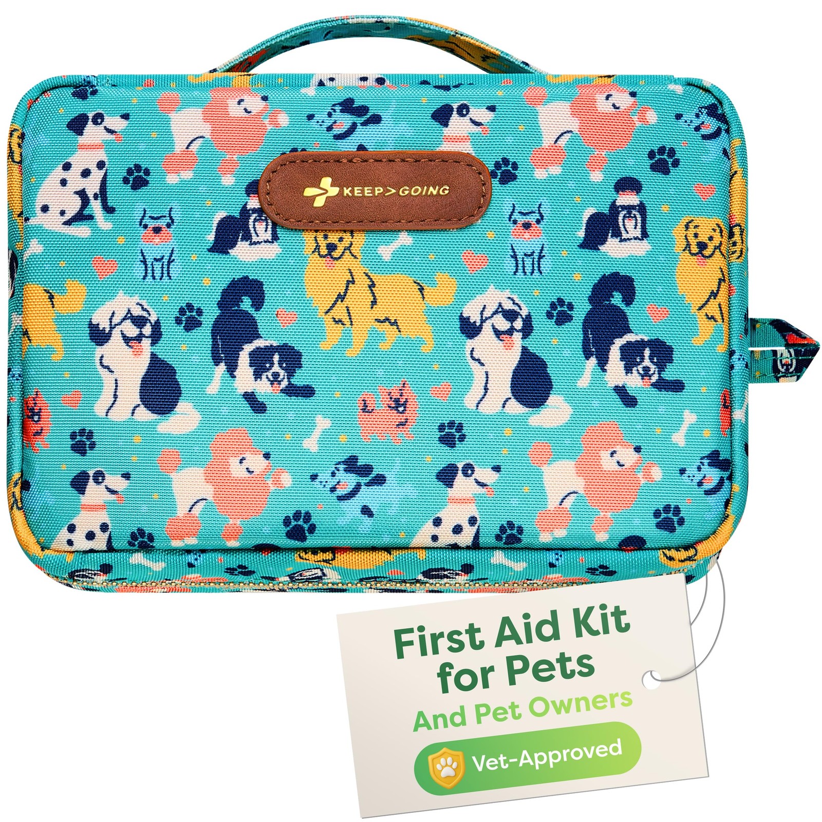 KeepGoing Dog First Aid Kit – Pet Kit for Dogs & Cats – Dog Travel Accessorie…