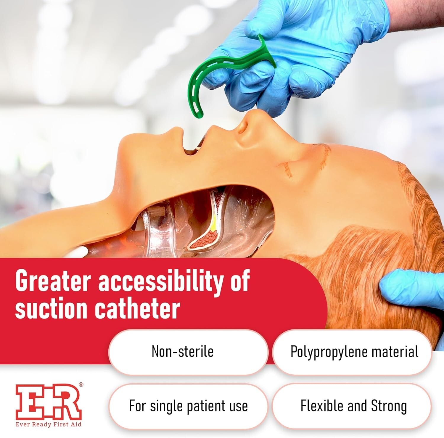 Emergency Airway Management Kit with Disposable, Reinforced Bite Block Design