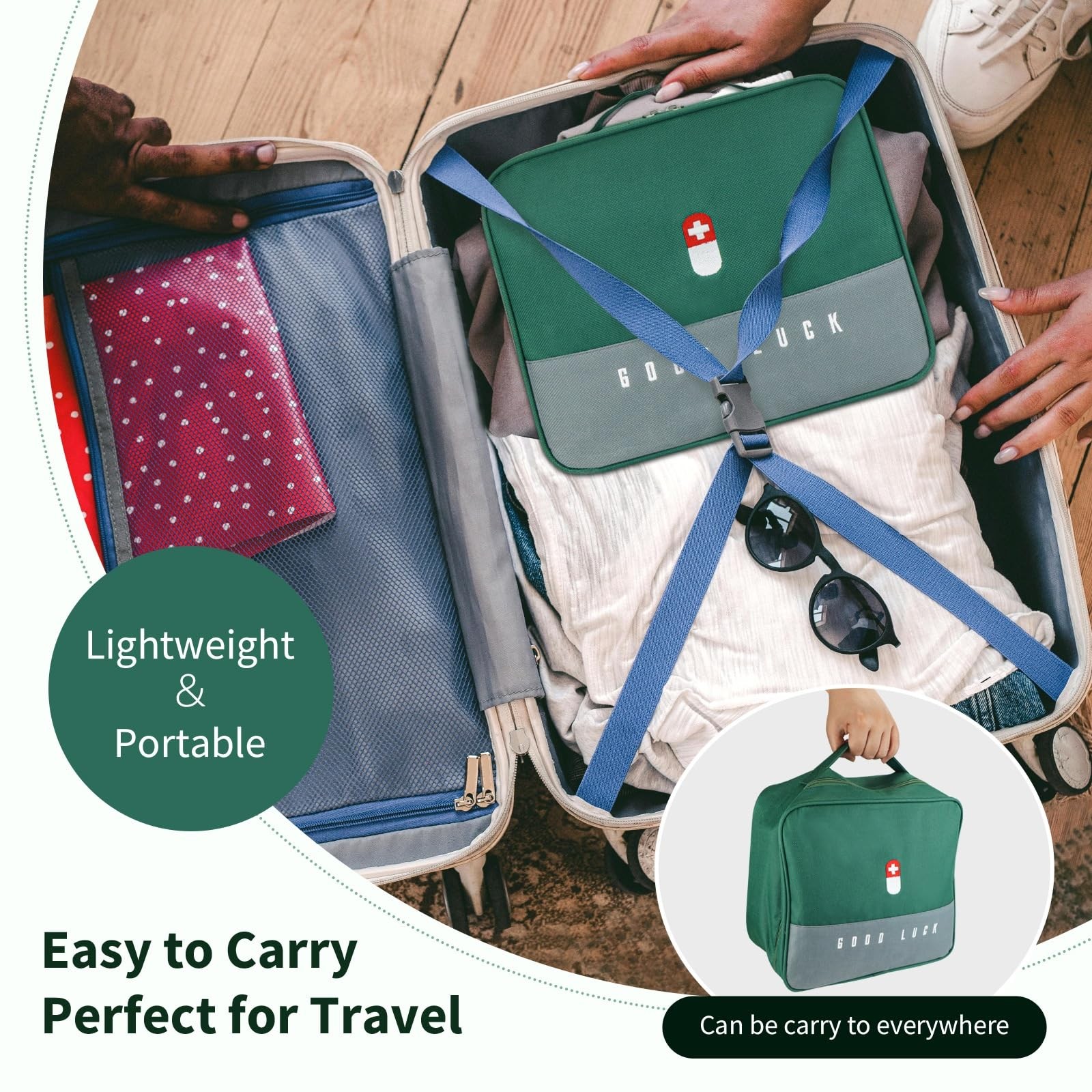 GAUENEEN First Aid Bag Empty, Multifunction Emergency Medicine Storage Bag fo…