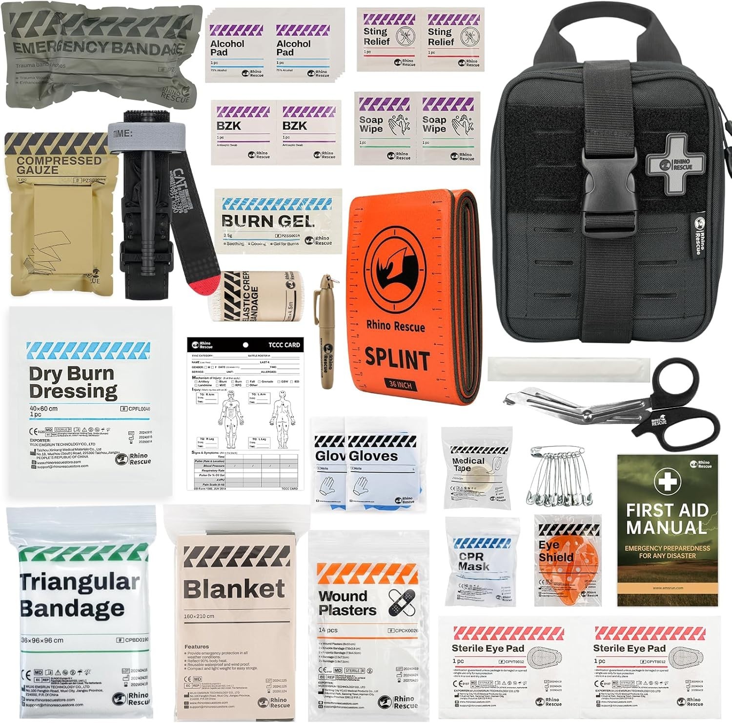 Compact Tactical First Aid Kit with C-A-T Tourniquet for Emergency Preparedness