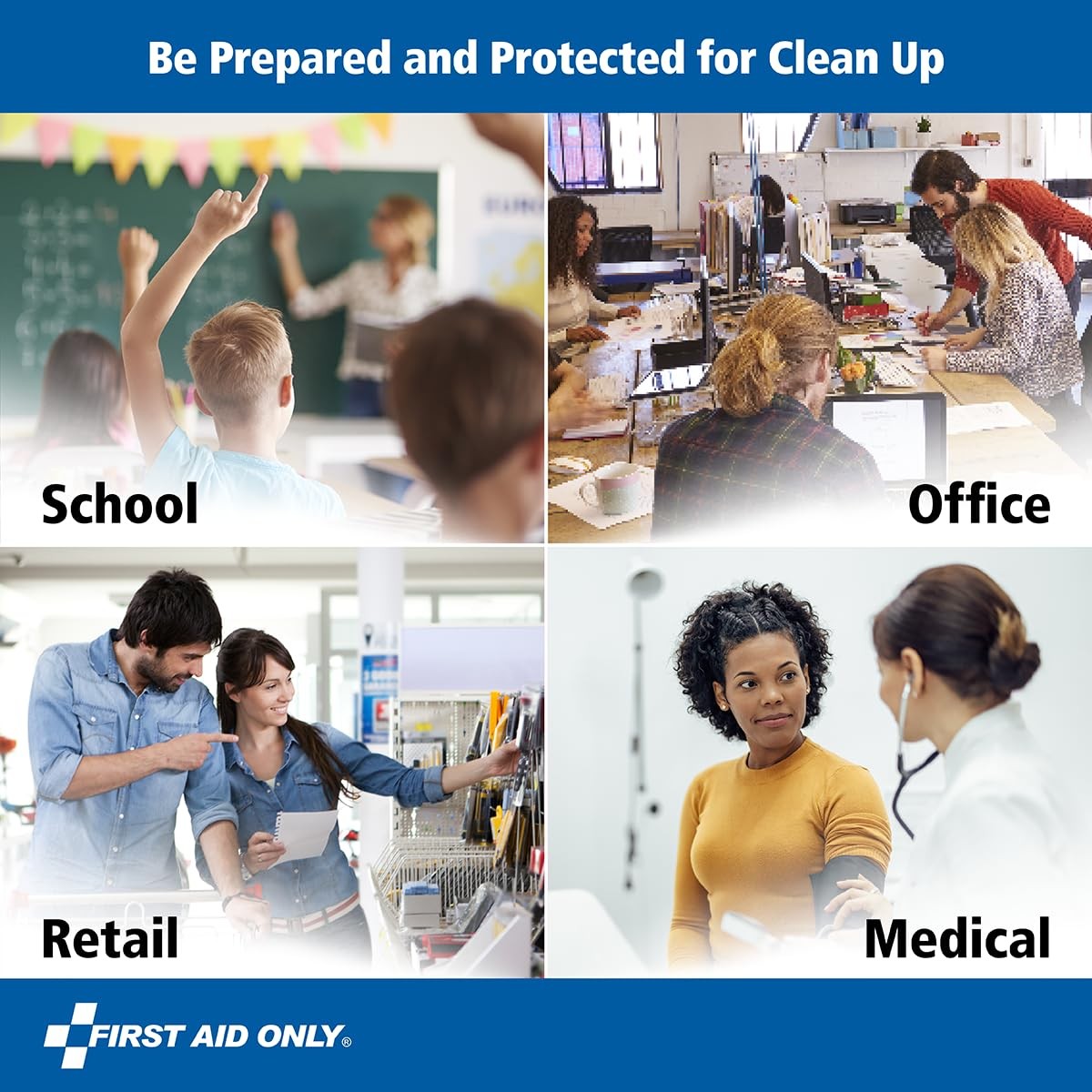 First Aid Only 6021 21-Piece Body Fluid Clean Up Kit, Commercial 1 KIT, 1