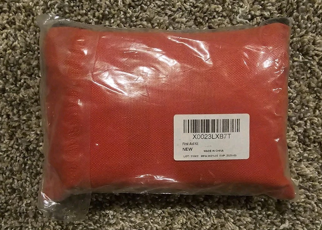 Protect Life First Aid Kit in Red Zipper Bag Expiration 05/2026 NIP