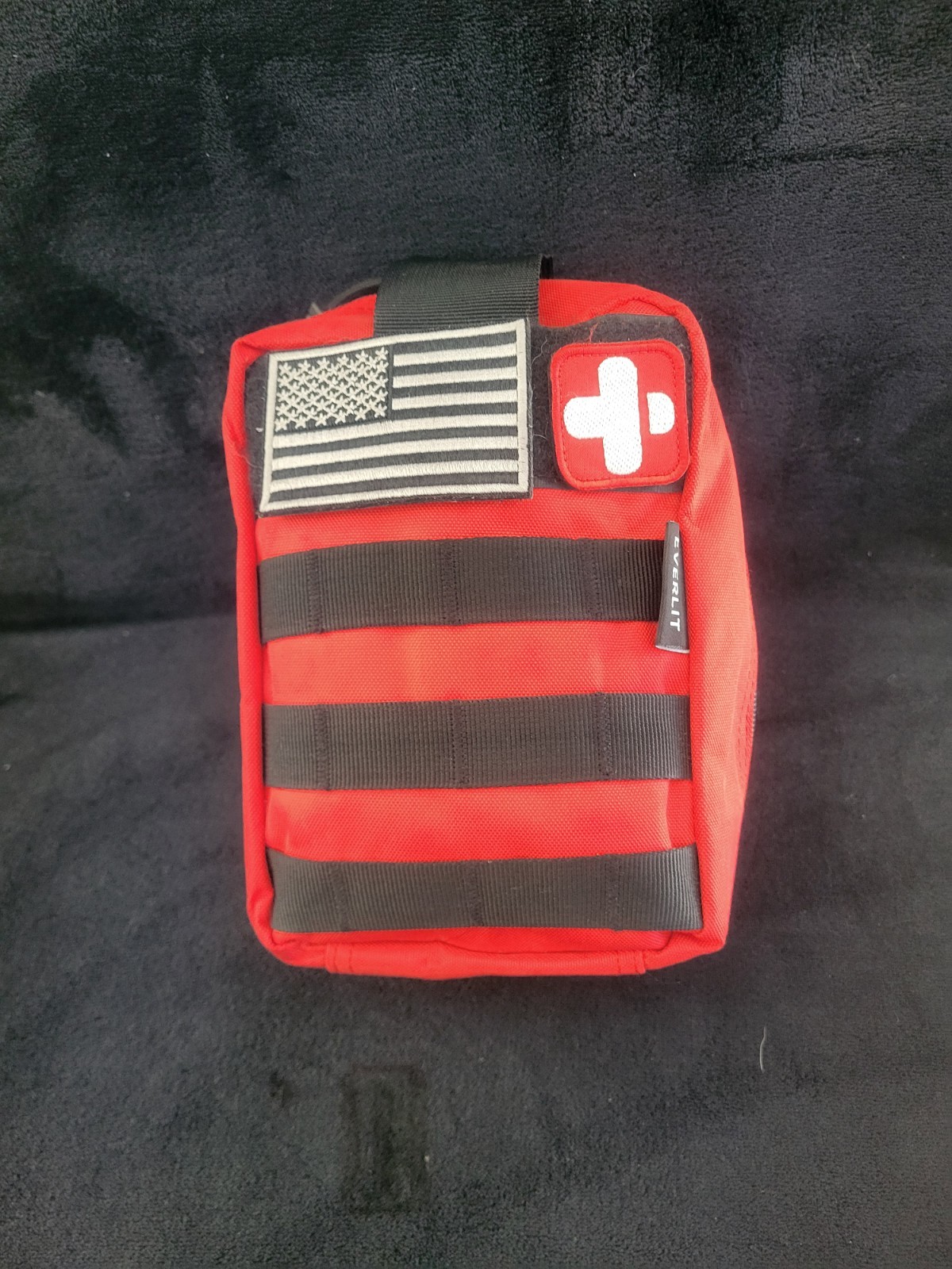 EVERLIT 250 Pieces Survival First Aid Kit IFAK EMTMolle Pouch Survival Kit—RED
