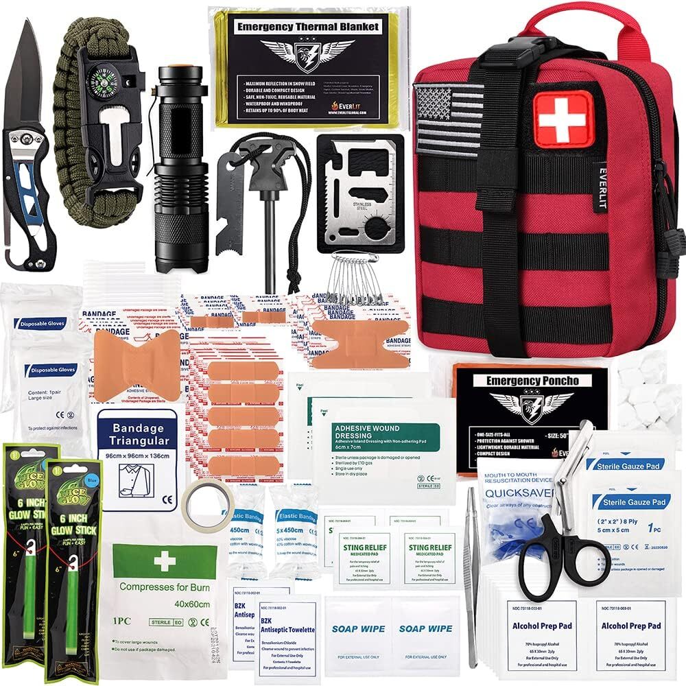 Kit Primeros Auxilios De Supervivencia 250 Pcs Emergencia Para Exterior Coches