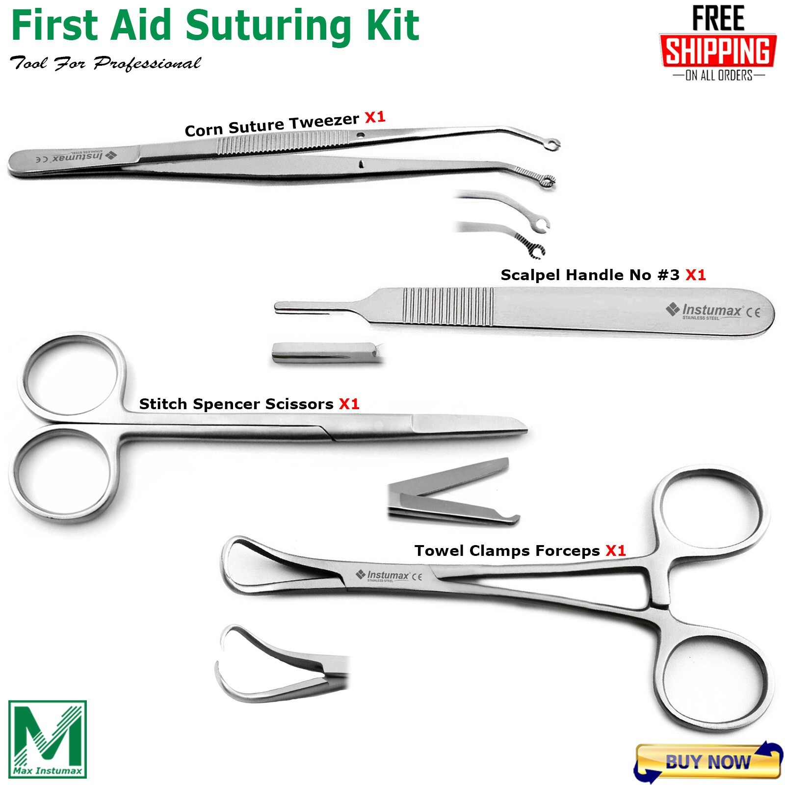 Stitch-Spencer Scissors Corn Suture Tweezer for Removing Sutures Stitches