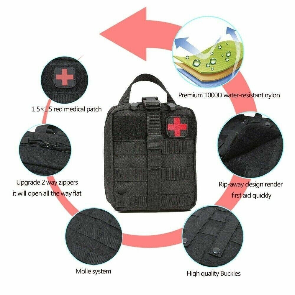Ifak Pouch Small Molle First Aid Bag Empty Trauma Medical Bag Tactical Belt Pack
