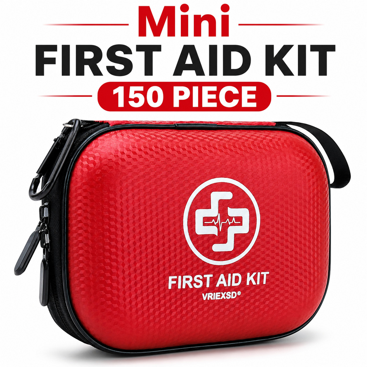 Mini First Aid Kit 150 Piece Waterproof Hard Case Travel Car Home Emergency