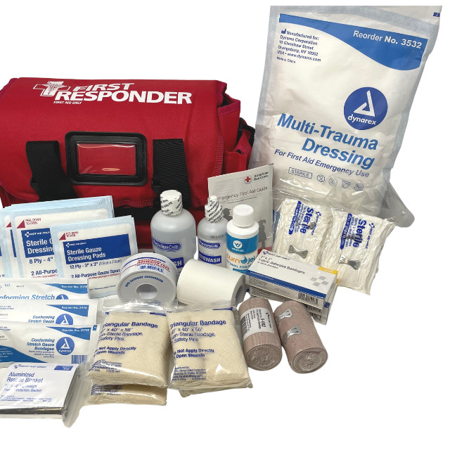First Aid Only First Responder Bag – Red Nylon Portable Mount