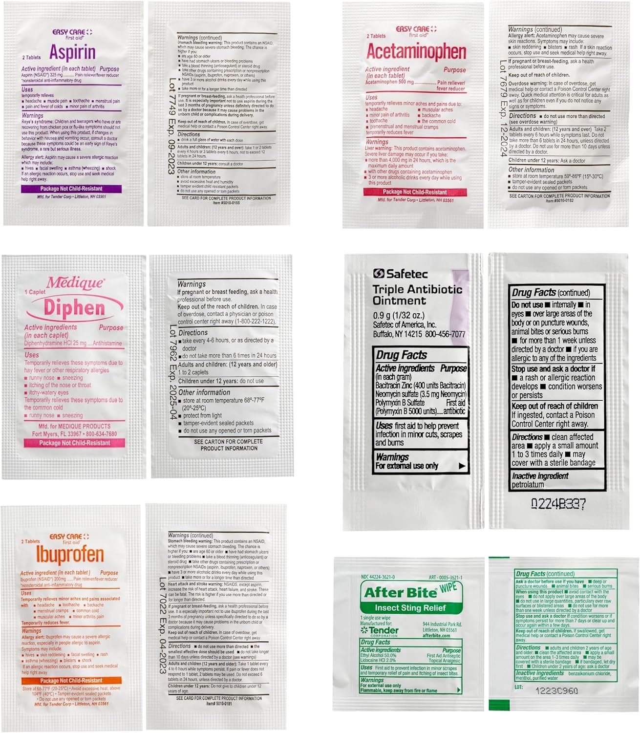 Emergency First Aid Kits for 2 Hikers Mountain Emergency  With Medical Guide