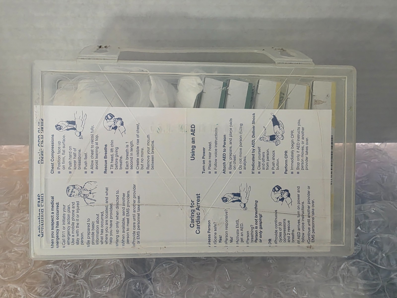 blue bird Florida first aid kit clear 10 unit and body fluid clean up kit combo