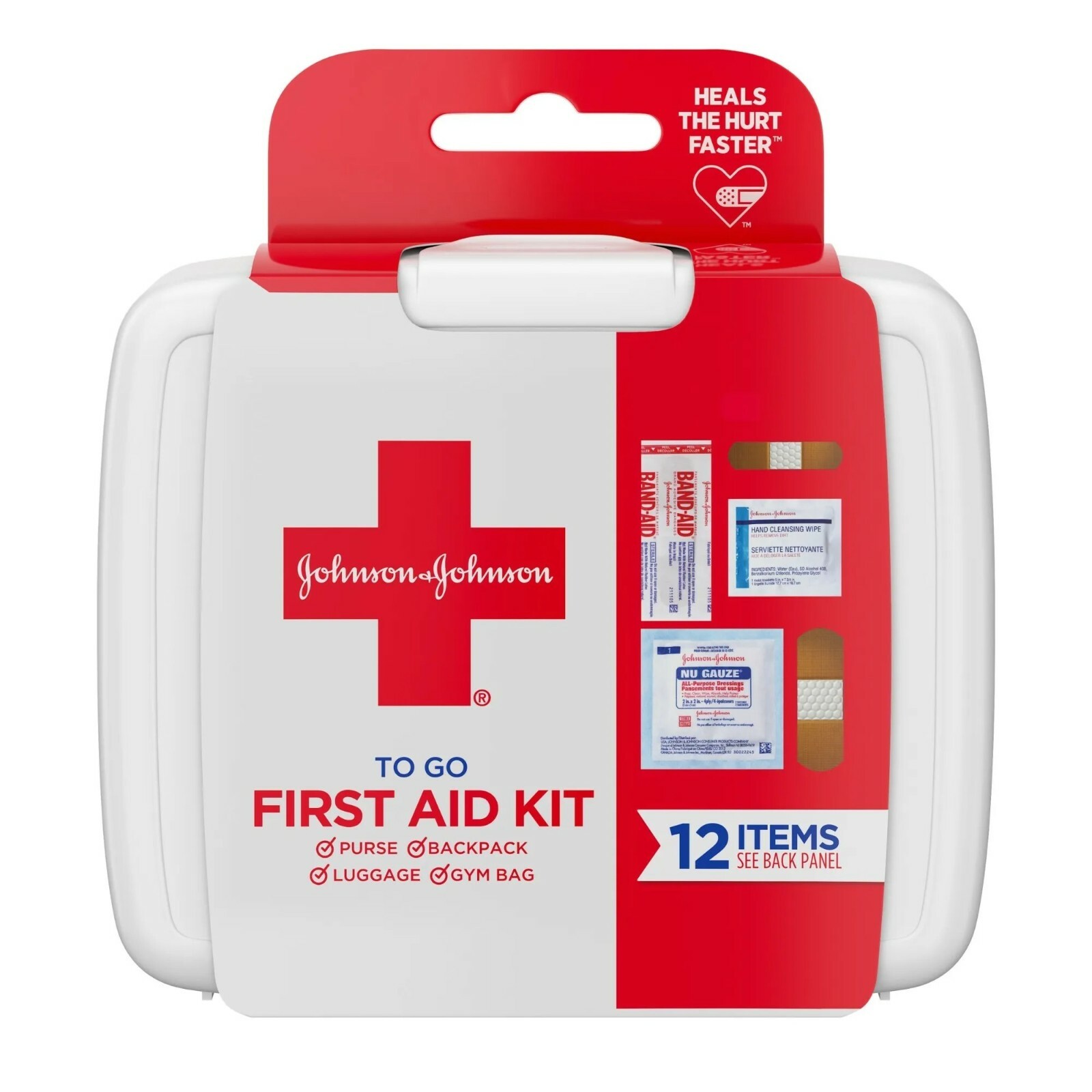 *6-Pack* Johnson & Johnson First Aid 12 Item Travel Portable Kit To Go 100829573