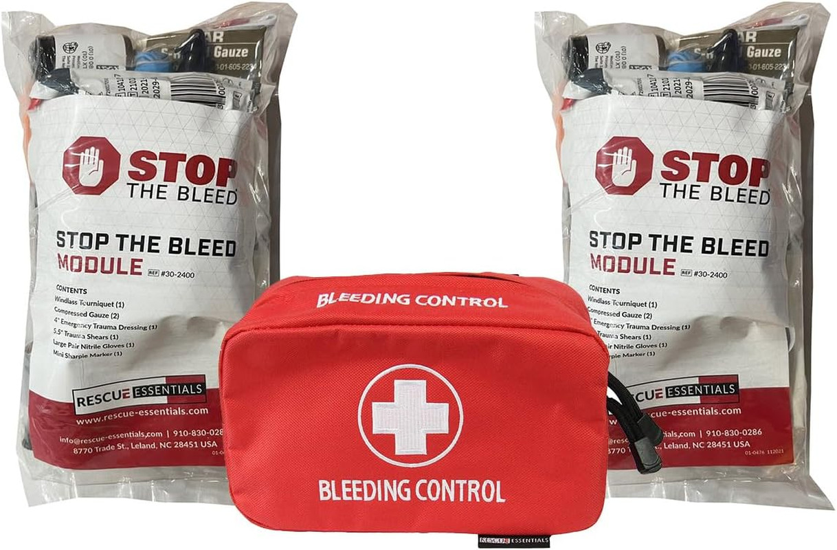 Stop the Bleed Kit – Dual Treatment for Trauma with Tourniquet, Gauze, Pressure