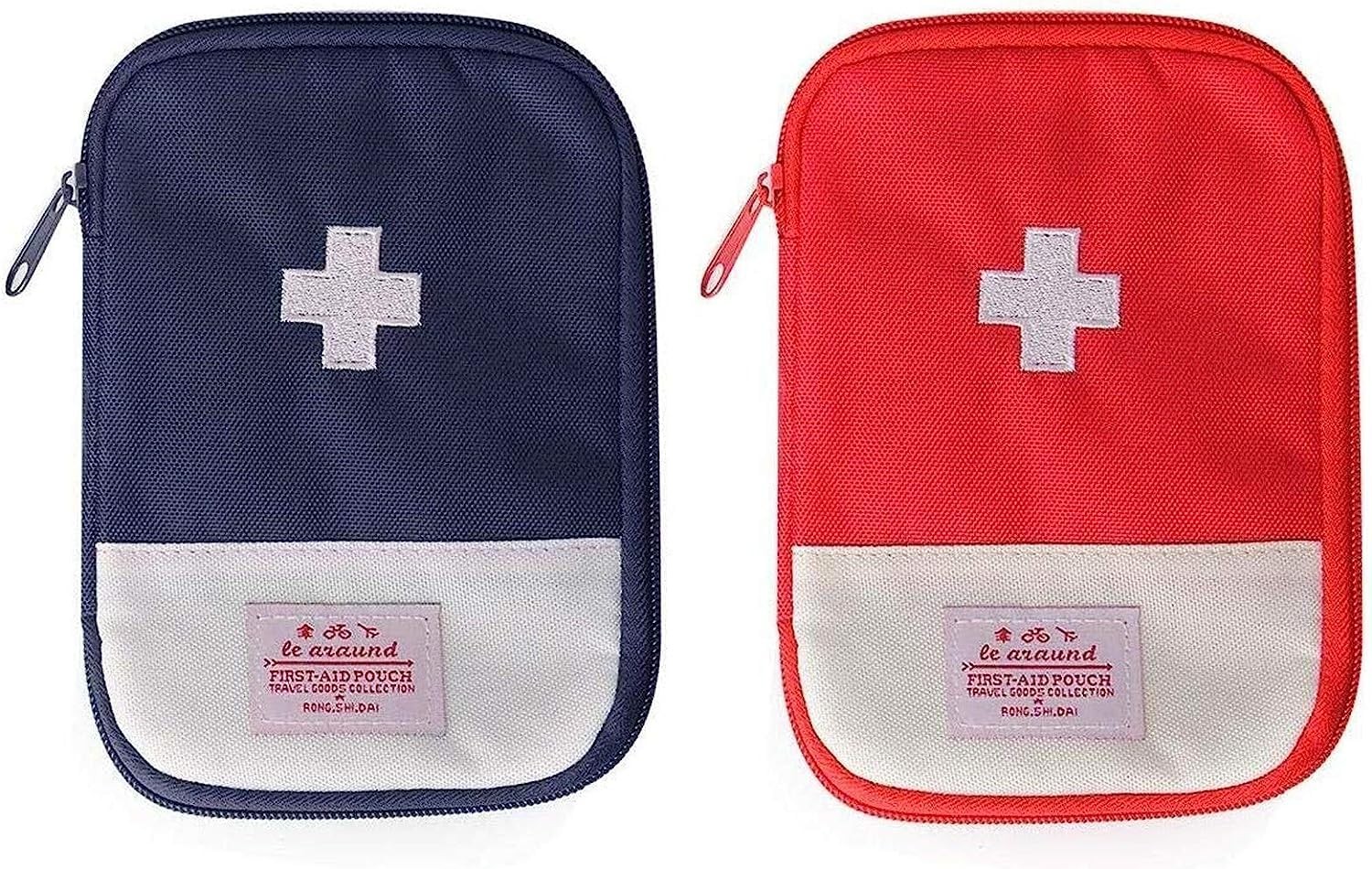 2 Packs First Aid Bag,Empty First Aid Pouch,Mini Portable Medical Bag for Out…