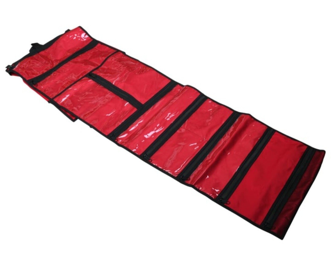 First Aid Bag Kit Empty Red – Foldable First Aid Bag Organizer – BOA Bug Out Aid