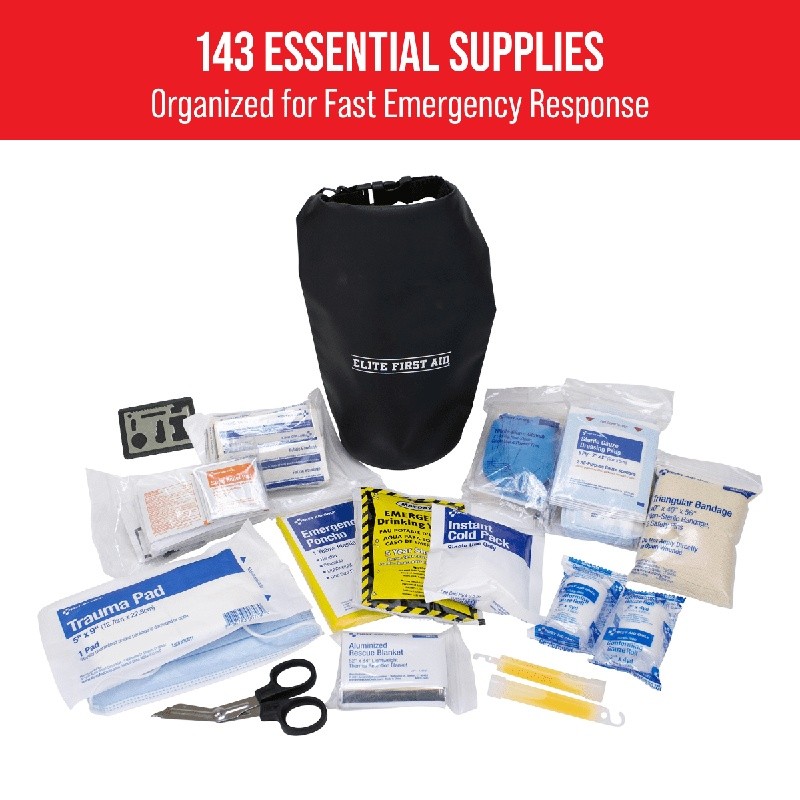 143 Piece Emergency Kit Waterproof First Aid Supplies Portable Survival Tools US