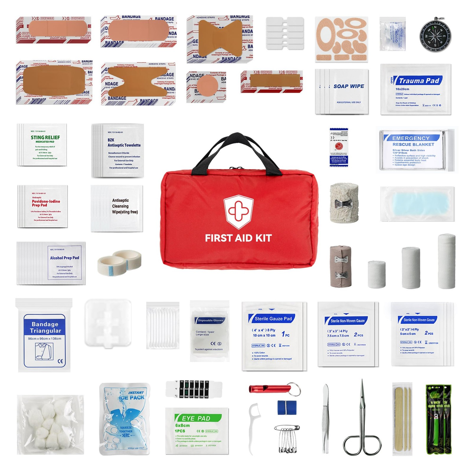 First Aid Kit – Trauma Kit with Essential Emergency Medical Supplies, Waterpr…
