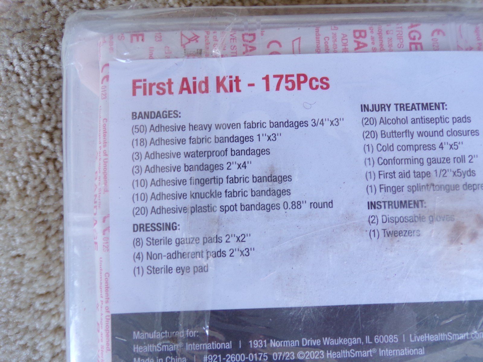 DMI 175-Piece First-Aid Kit, All-Purpose, for Minor Cuts & Scrapes Bandages @h27