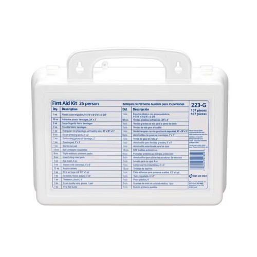 First Aid Only 223-G OSHA First Aid Kit 107 Pieces for 25 People