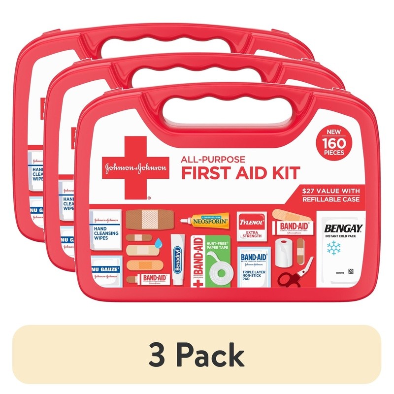 First Aid Kit Emergency Supplies Wound Care Pain Relief Portable New