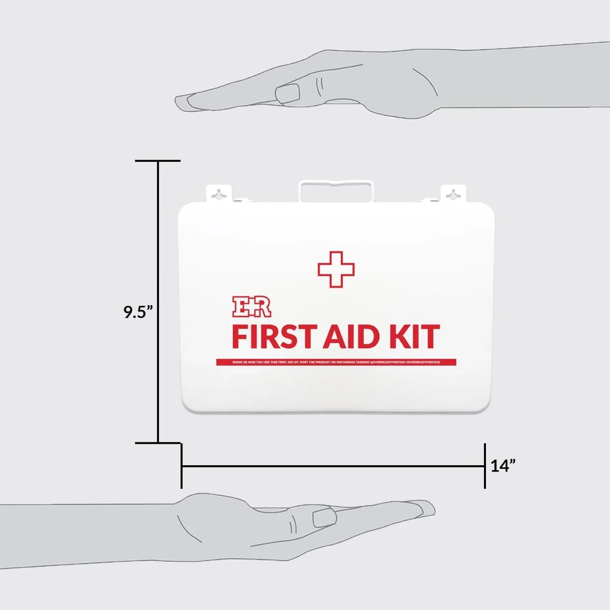 50 Person Ever Ready First Aid Class B ANSI Compliant First Aid Kit in Metal