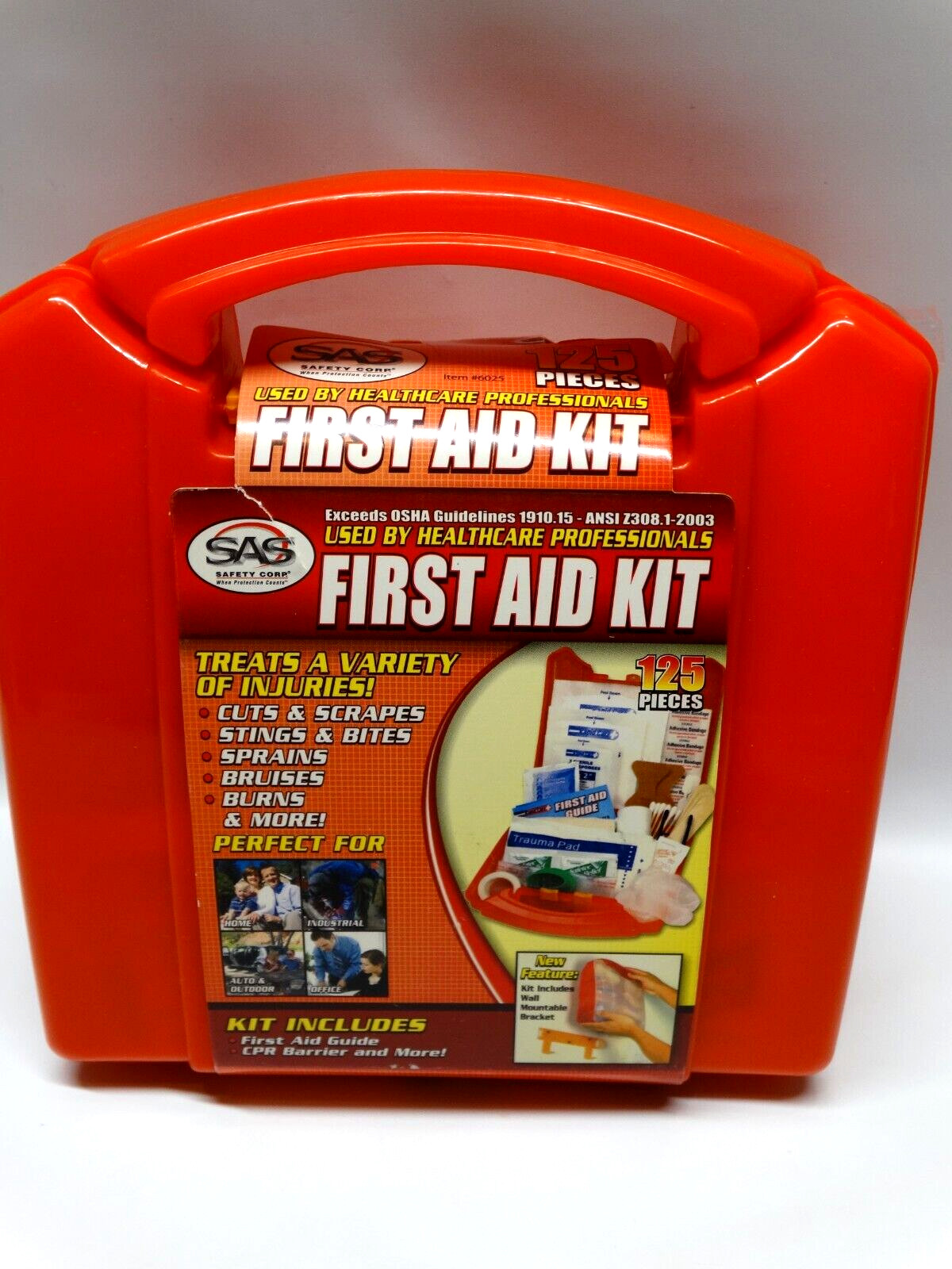 SAS Safety Corp 125pc First Aid Kit Used by Healthcare Professionals NEW