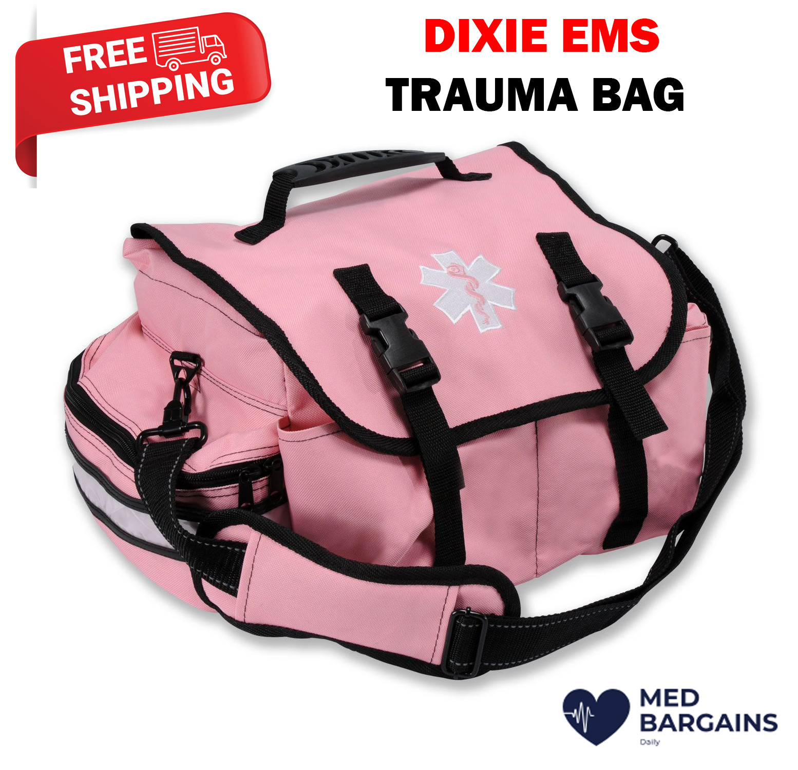 Dixie EMS On Call First Responder First Aid Trauma Bag – Pink